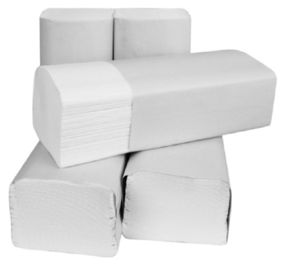 Prosop îndoit ZZ 25*20 cm alb 1 buc (a'150pcs)