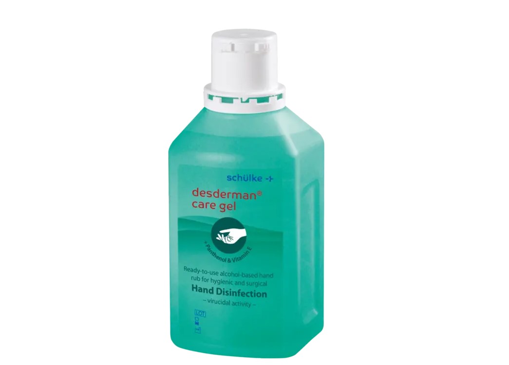 Desderman gel de îngrijire 500ml cu pompă gel dezinfectant pentru mâini cu alcool