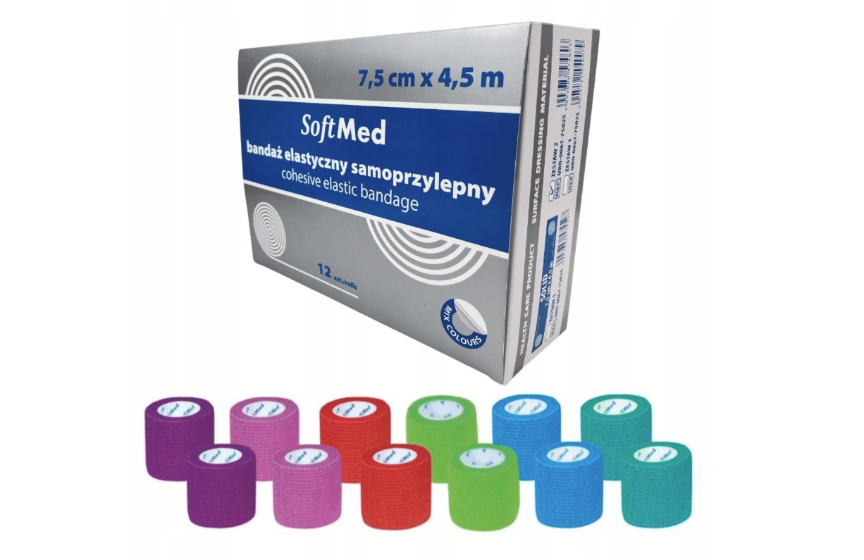 Bandaj coeziv 7,5 cm * 4,5 m 12 buc SOLID - SET II