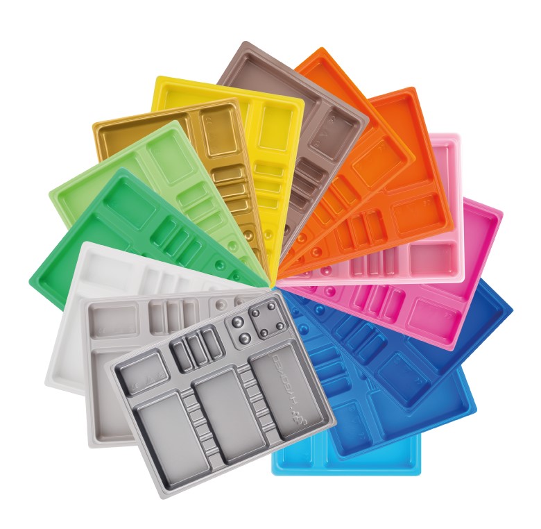 Tăvi dentare galbene 100pcs