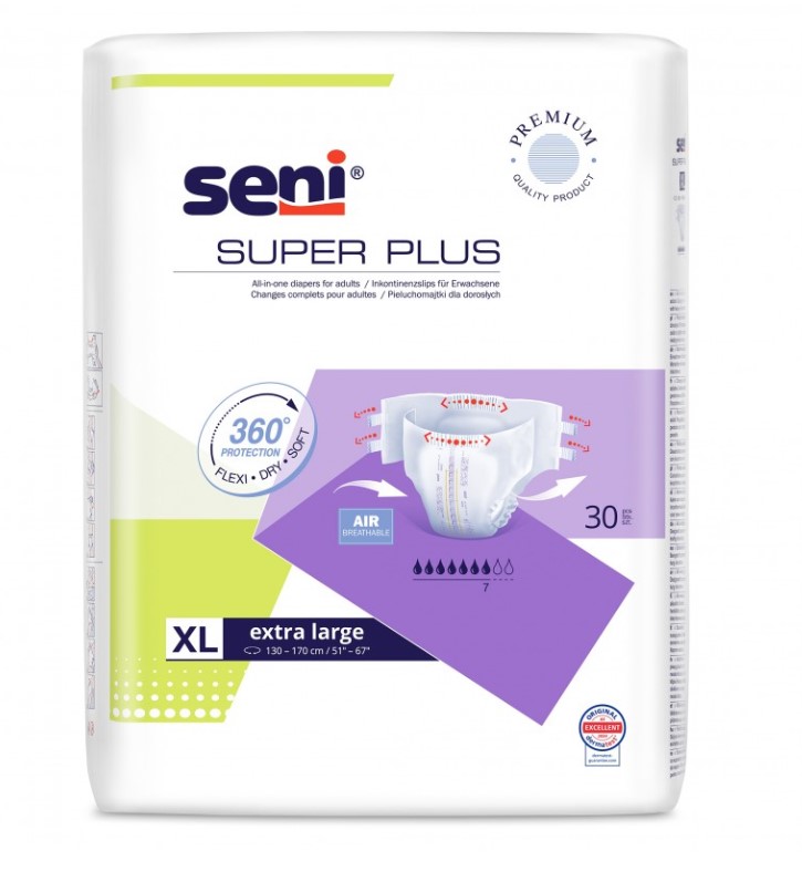 Scutece pentru adulți Super Seni Plus X-Large 30 buc