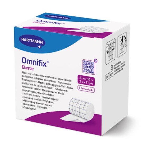 Omnifix Bandă elastică nețesută 5cm * 10m 1 buc rolă de pansament autoadezivă