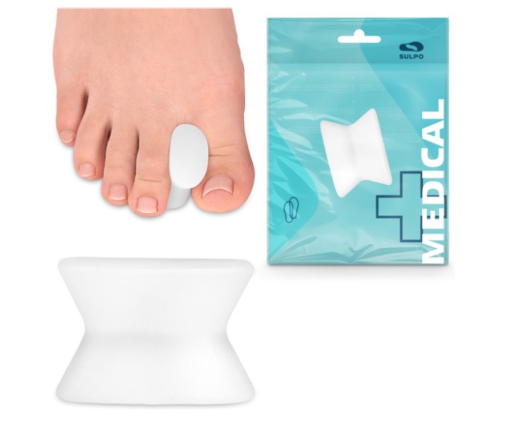 Hallux valgus - Wedge S/M Piesă de gel între degetele de la picioare pentru hallux valgus