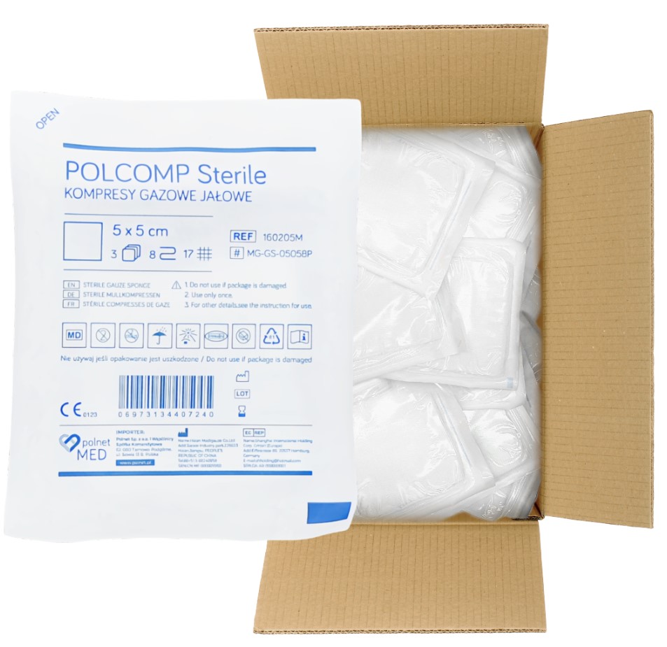 Compresă sterilă cu gaz 5*5cm a'3pc-100pcs 17N 8W