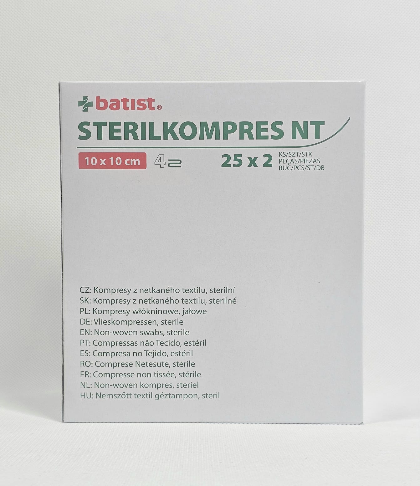 Compresă sterilă nețesută 4W 10*10cm a'2pcs-25pcs