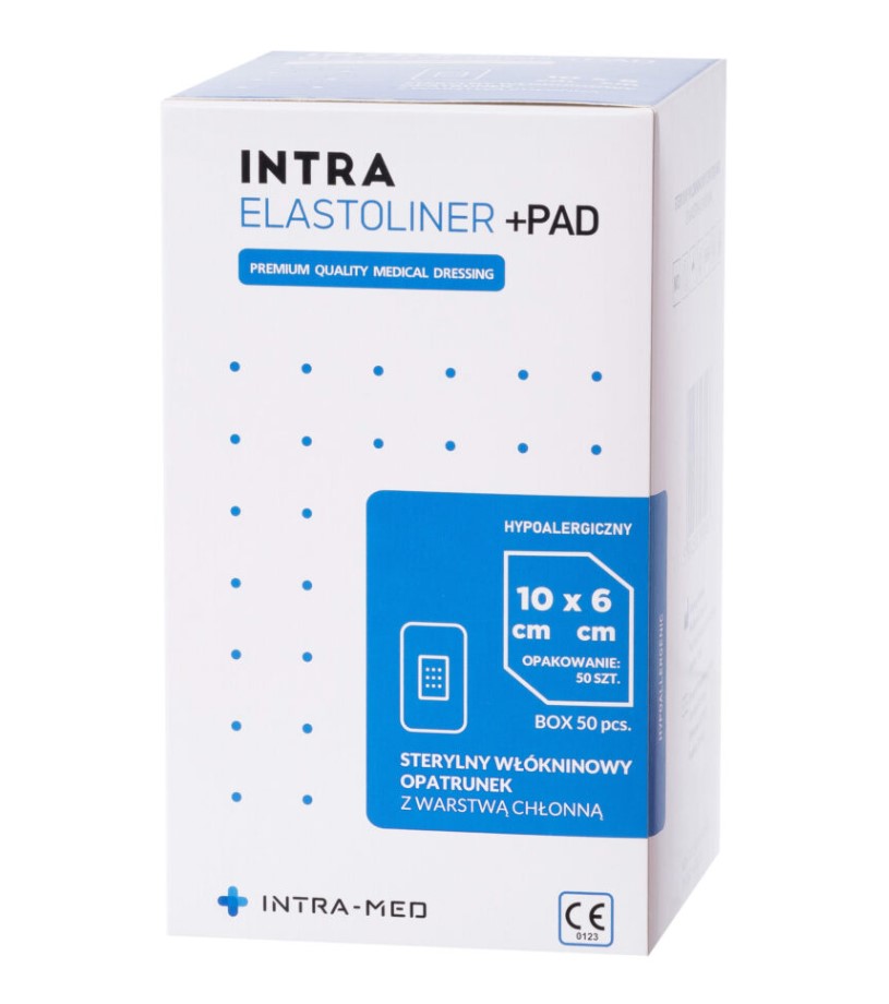 Pansament cu tampon absorbant ELASTOLINER+PAD 6cm x 10cm 50pcs