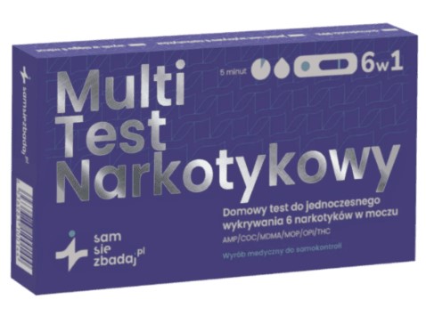 Test de detectare a drogurilor Multitest 6 (AMP, COC, THC, MDMA, OPI, MOP)