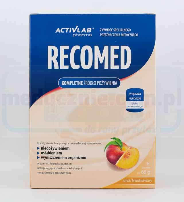 Cocktail nutrițional RecoMed 6x65g piersică