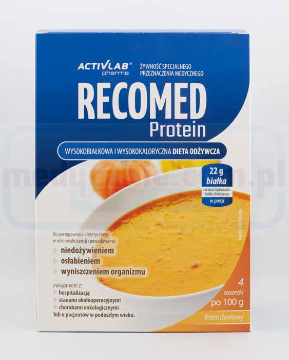 Recomed Protein 4x100g cremă de dovleac