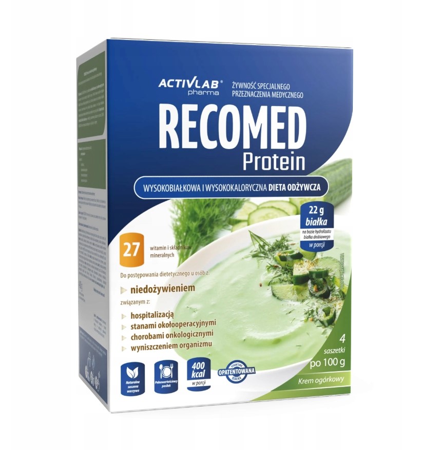 Recomed Protein 4x100g cremă de castraveți