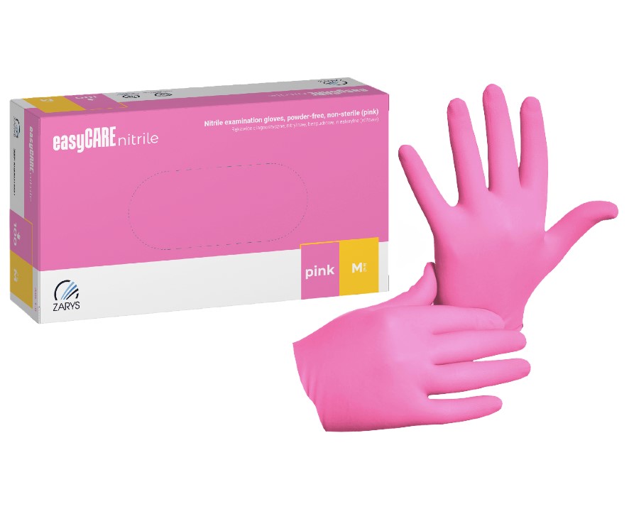 Roz M 100pcs mănuși de nitril fără pudră EasyCare