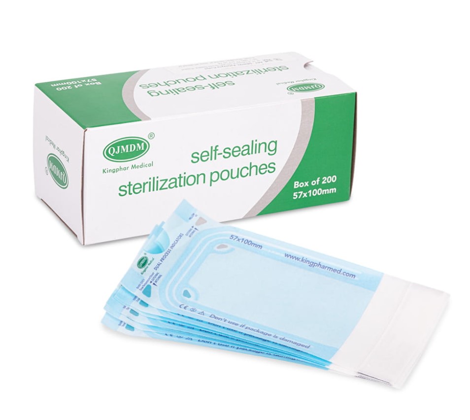 57mm * 100mm 200pcs pungi din folie de sterilizare