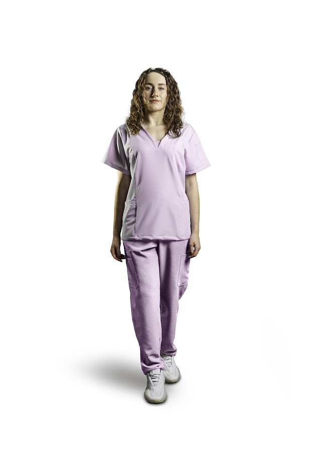 Set medical GAIA pentru femei roz pudră M