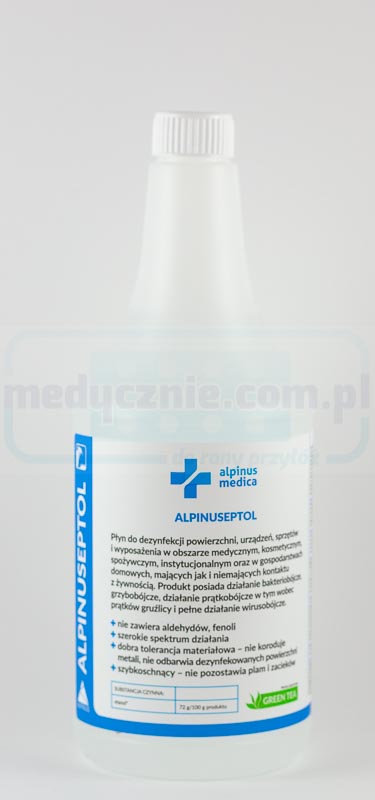 Alpinuseptol Green Tea 1L cu pompă dezinfectant de suprafață