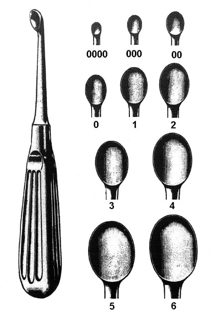 Lingură de os tip Volkmann 000 3mm