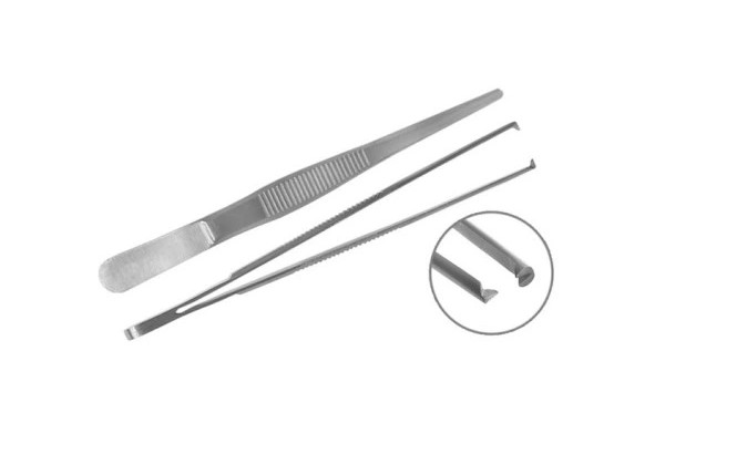 Pensetă chirurgicală metalică 10cm