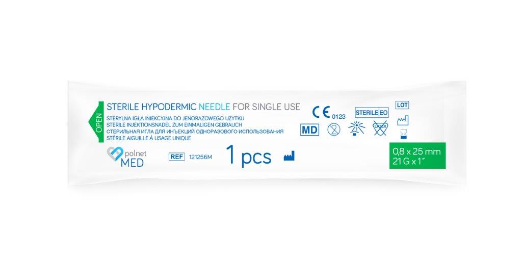 Ace j.u. POLnet-MED 0.8 x 25mm 100pcs - Imagine 2