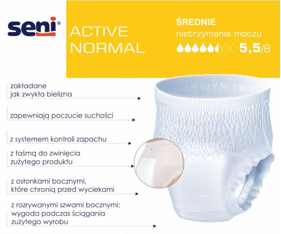 SENI ACTIVE NORMAL SMALL chiloți absorbanți 10pcs - Imagine 4