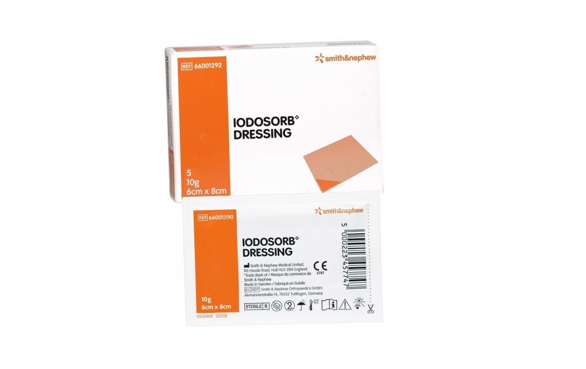 Pansament Iodosorb 10g 6 * 8cm 1 buc pansament cu iod - Imagine 2
