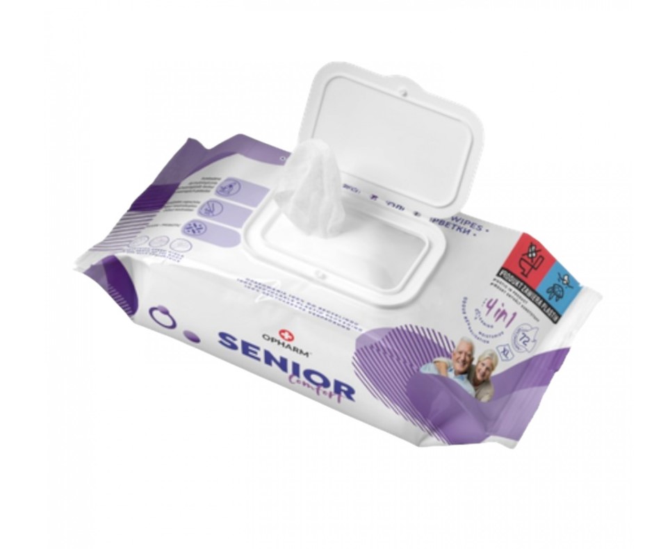Șervețele umede Senior Comfort 4in1 72pcs - Imagine 2