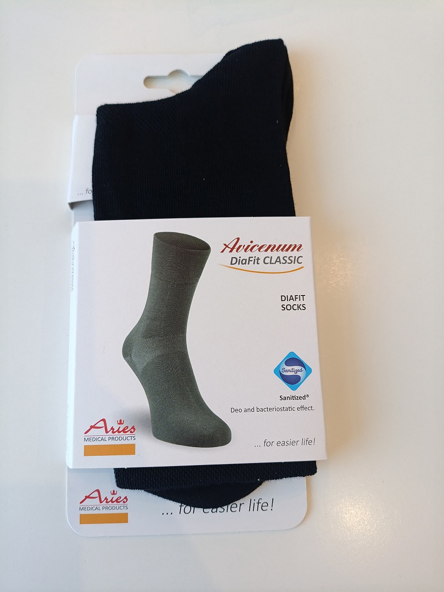 Avicenum DiaFit CLASSIC mărimea 36-39 pereche 9999 șosete diabetice negre