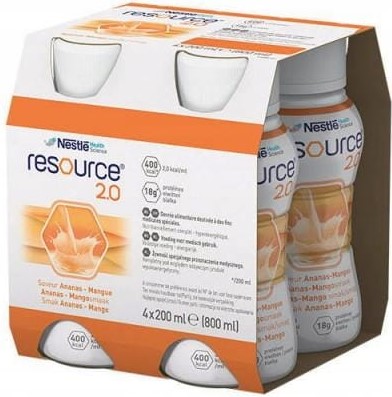 Resource 2.0 4x200ml aromă de ananas-mango
