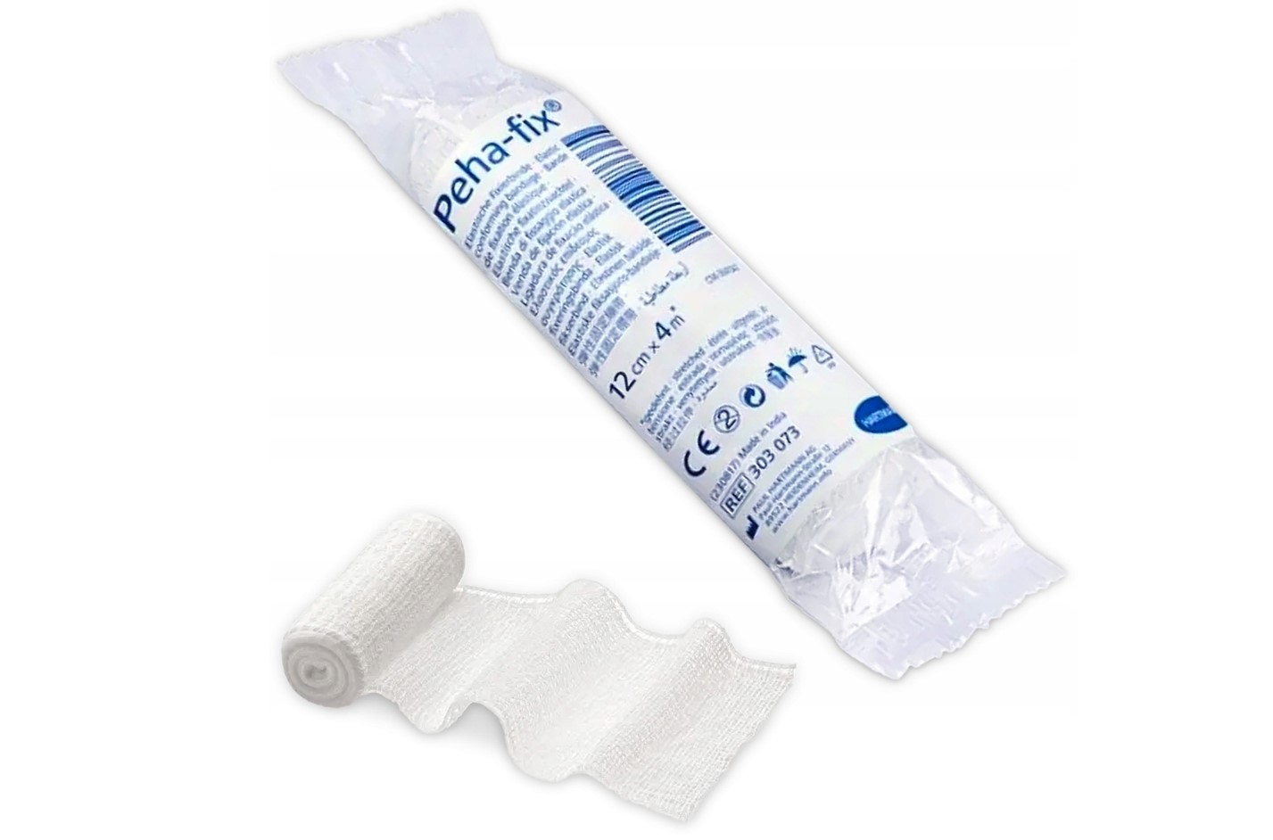 Peha-Fix 12cm *4m 1pc învelit individual, bandaj semi-flexibil