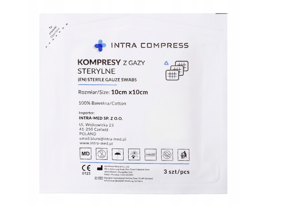 Compresă sterilă cu gaz 10*10cm 3pcs blister 17N 8W - Imagine 2