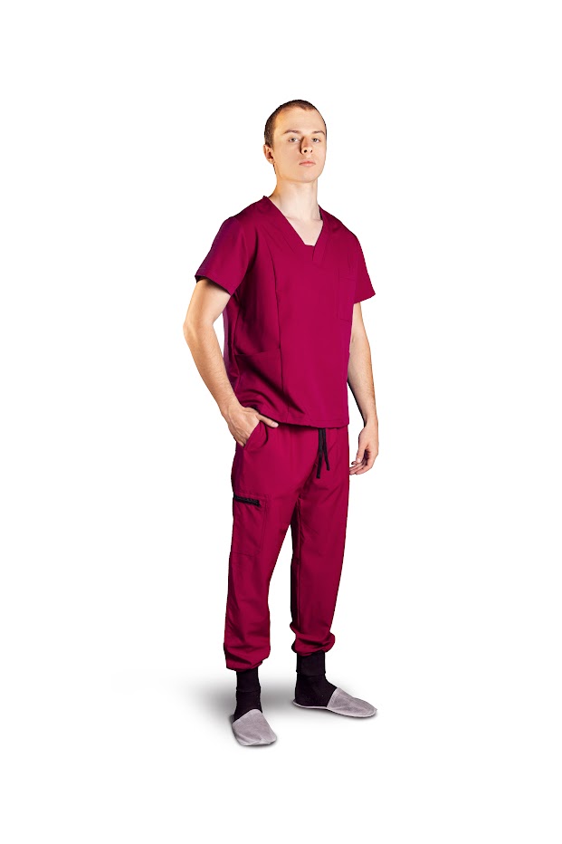 Set medical GAIA pentru bărbați fuchsia 4XL - Imagine 2
