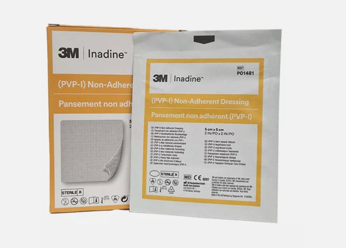 Pansament antiaderent INADINE 5cm* 5cm cu iod povidonic 1 buc