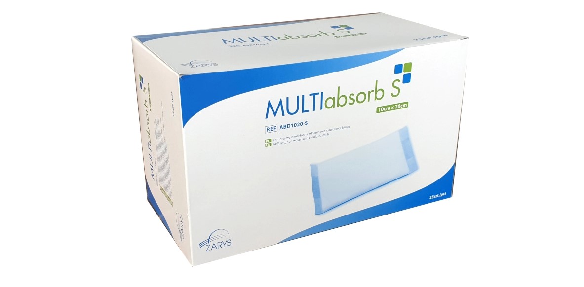 MULTIabsorb S 10cm x 20cm 1 buc Compresă cu absorbție ridicată; celuloză nețesută, sterilă - Imagine 2