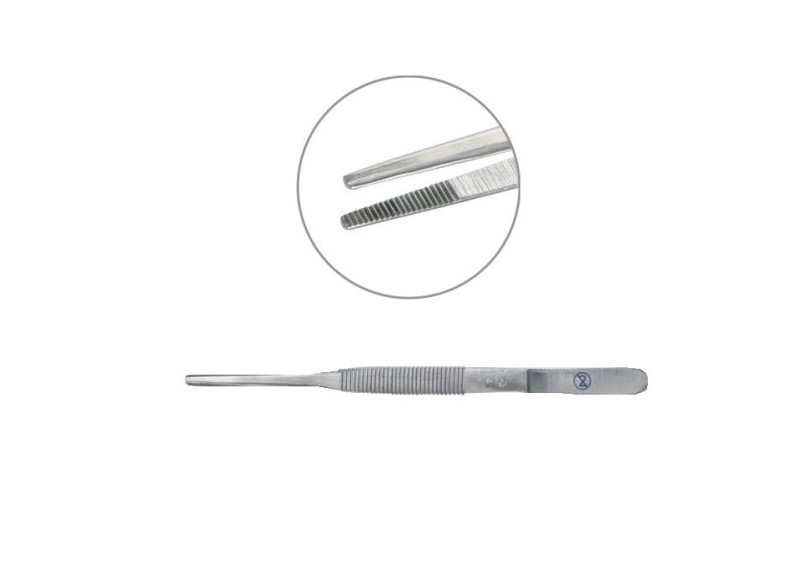 Pensetă anatomică metalică 14 cm HERBLE - Imagine 2