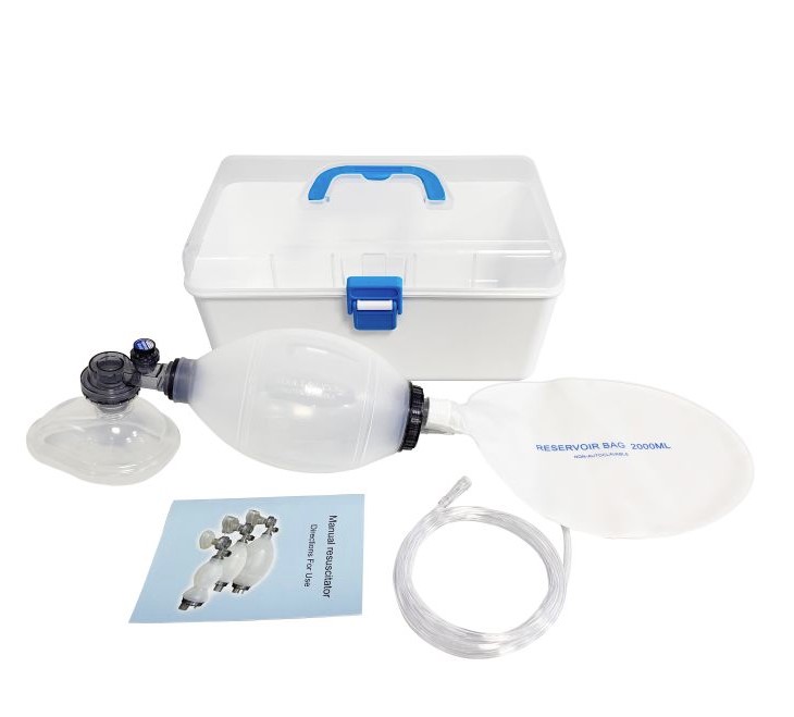 Kit Ambu în valiză - resuscitator din silicon reutilizabil pentru adulți - Imagine 3